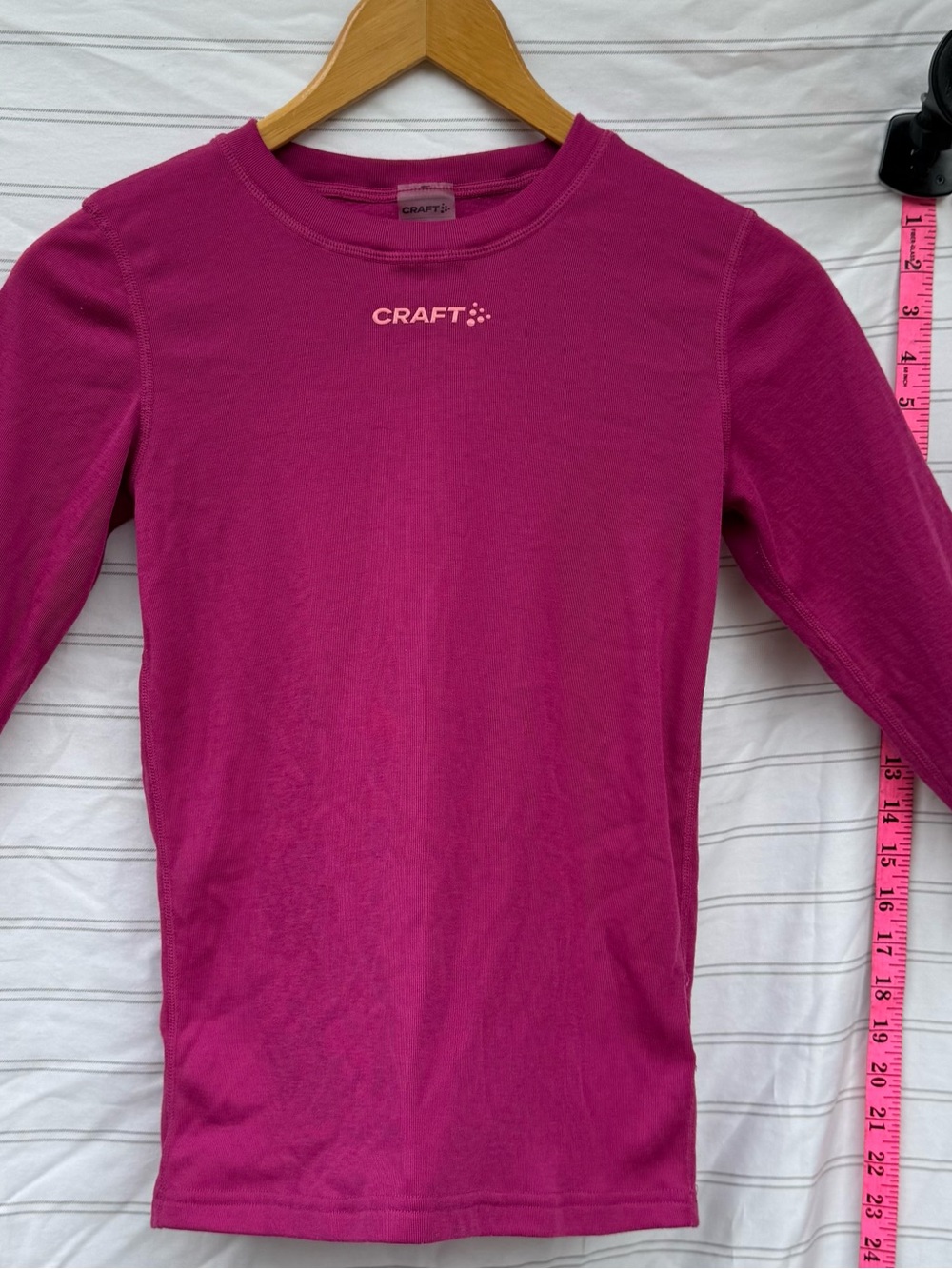 Craft Kids Core Long Sleeve Baselayer Top Magenta Pink Size M Performance